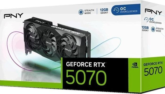 PNY GeForce RTX 5070 Overclocked Triple Fan (VCG507012TFXPB1-O)