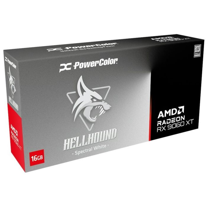 PowerColor Radeon RX 9060 XT 16GB Hellhound WHITE (RX9060XT 16G-L/OC/WHITE)