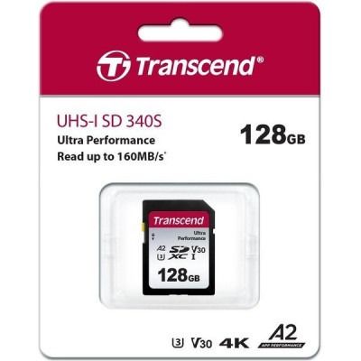 Transcend 128 GB SDXC UHS-I U3 V30 A2 340S TS128GSDC340S