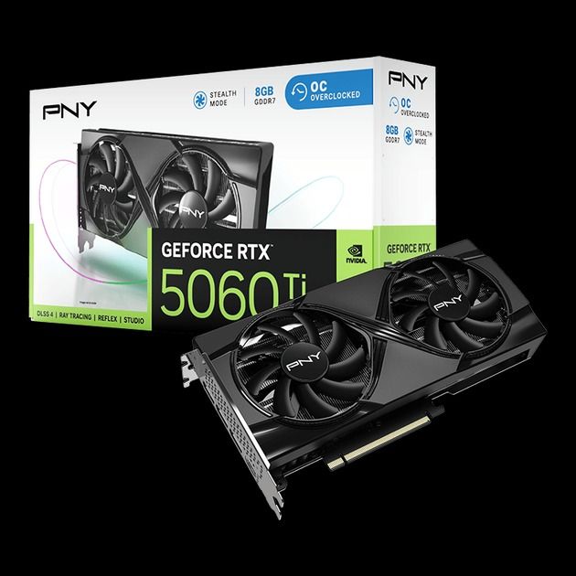 PNY GeForce RTX 5060 Ti VERTO OC Dual Fan (VCG5060T8DFXPB1-O)