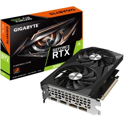 GIGABYTE GeForce RTX 3050 WINDFORCE V2 8G (GV-N3050WF2V2-8GD)