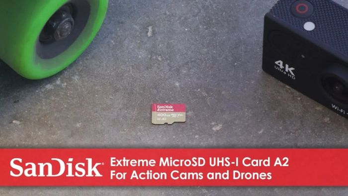SanDisk 256 GB microSDXC UHS-I U3 V30 A2 Extreme (SDSQXAV-256G-GN6MA)