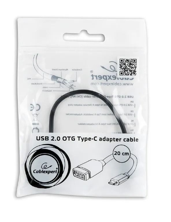 Cablexpert OTG USB 2.0 AF to Type-C 0.2m (A-OTG-CMAF2-01)