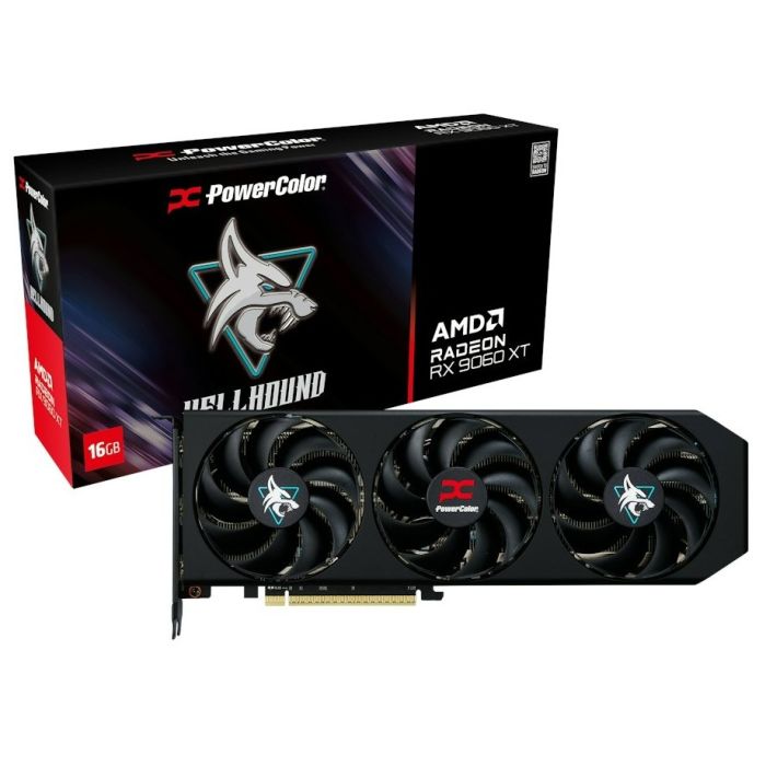 PowerColor Radeon RX 9060 XT 16GB Hellhound (RX9060XT 16G-L/OC)