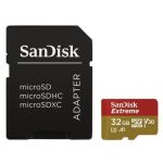 SanDisk 32 GB microSDHC UHS-I U3 Extreme Action A1 + SD Adapter SDSQXAF-032G-GN6MA