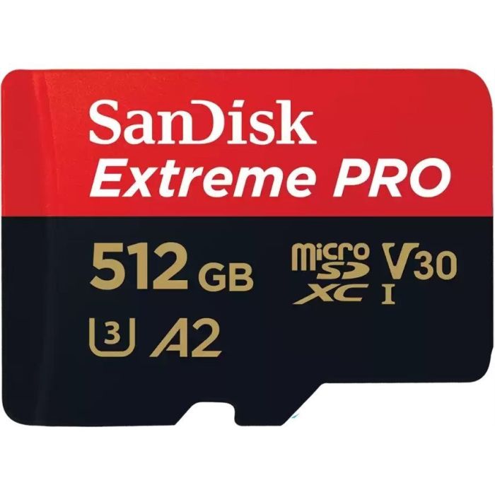 SanDisk 512 GB microSDXC UHS-I U3 Extreme Pro + SD Adapter SDSQXCD-512G-GN6MA
