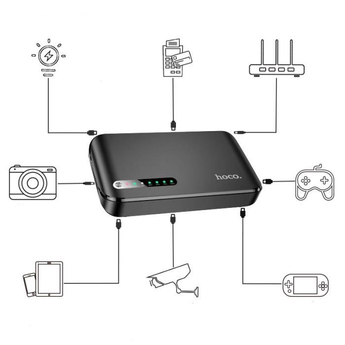 ДБЖ для роутера Hoco DB62 20000mAh Black