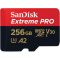 SanDisk 256 GB microSDXC UHS-I U3 Extreme Pro + SD Adapter SDSQXCD-256G-GN6MA
