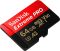 SanDisk 64 GB microSDXC UHS-I U3 Extreme Pro + SD Adapter SDSQXCU-064G-GN6MA
