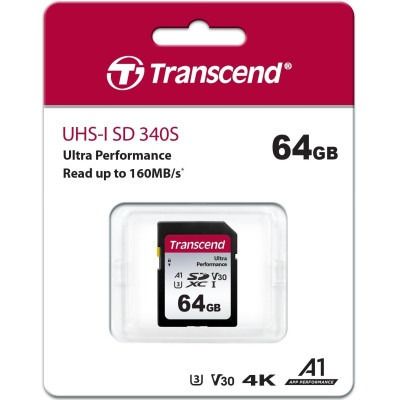 Transcend 64 GB SDXC UHS-I U3 V30 A2 340S TS64GSDC340S