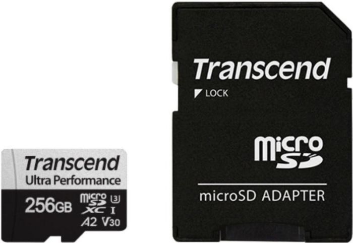 Transcend 256 GB microSDXC UHS-I U3 V30 A2 340S + SD Adapter TS256GUSD340S
