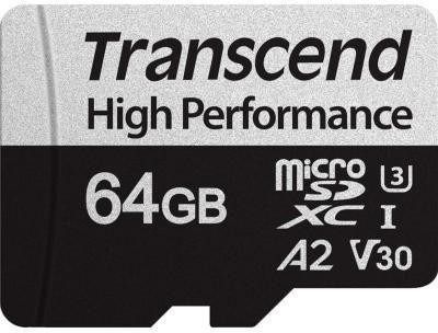 Transcend 64 GB microSDXC UHS-I 350V High Endurance + SD Adapter (TS64GUSD350V)