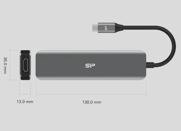 Silicon Power SU20 7 in 1 HDMI USB-C PD 60W (SPU3C07DOCSU200G)