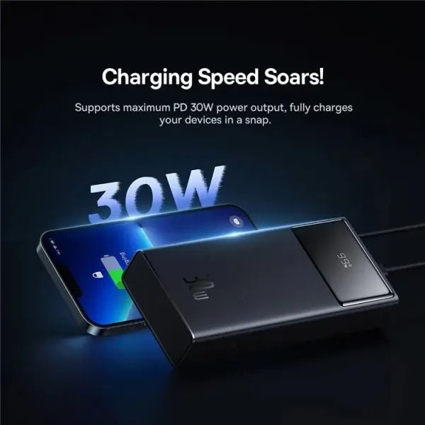 Baseus Star-Lord Digital Display 30W 20000mAh Black (P10022904113-00)