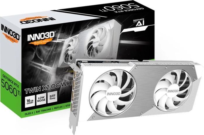 INNO3D GeForce RTX 5060 Ti 16GB TWIN X2 OC WHITE (N506T2-16D7X-191073W)