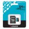 Kingston 64 GB microSDXC Canvas Go! Plus UHS-I U3 V30 A2 Class 10 + SD-adapter (SDCG4/64GB)