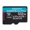 Kingston 512 GB microSDXC Canvas Go! Plus UHS-I U3 V30 A2 Class 10 (SDCG4/512GBSP)
