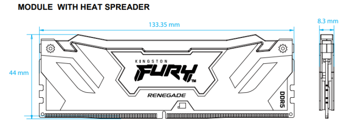 Kingston FURY 32 GB (2x16GB) DDR5 6400 MHz Renegade Silver RGB (KF564C32RSAK2-32)