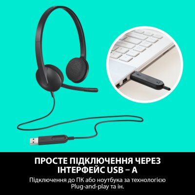 Комп'ютерна гарнітура Logitech H340 (981-000475)